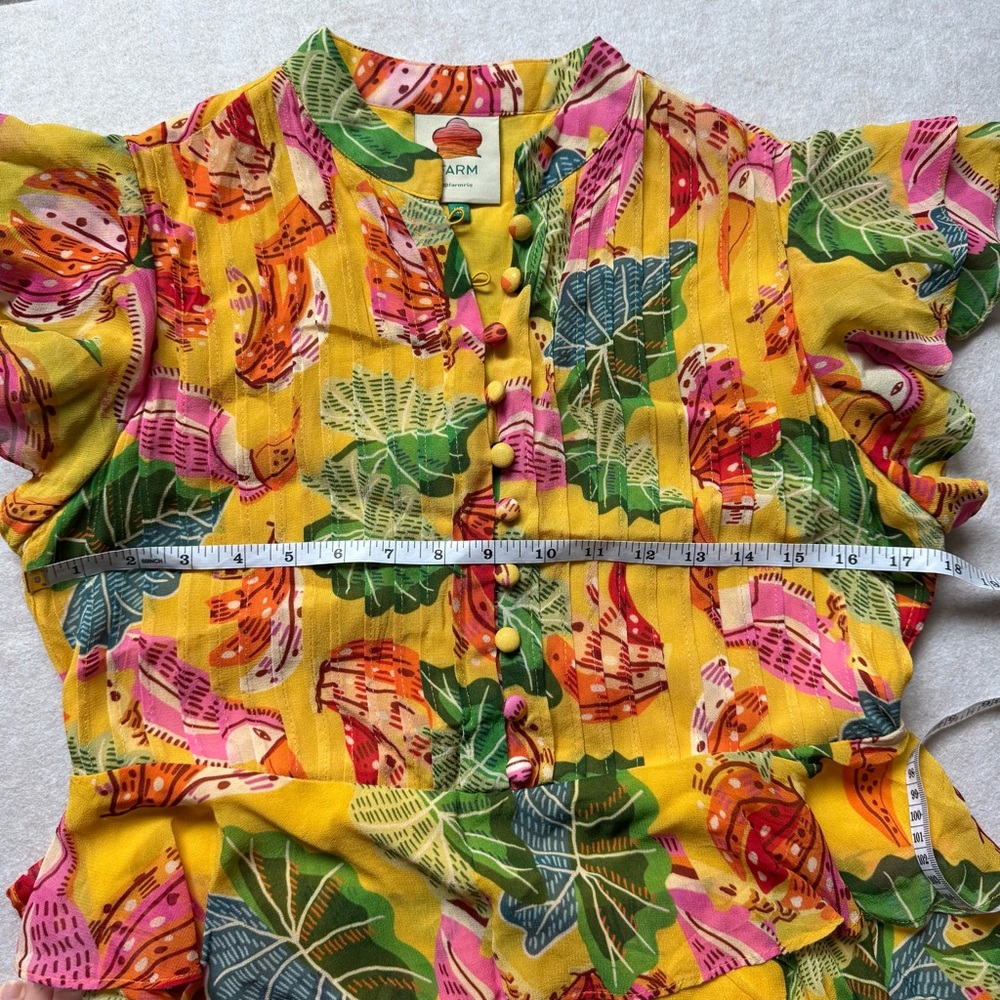 FARM Rio Yellow Mini Dress Size XS - Picture 11 of 15